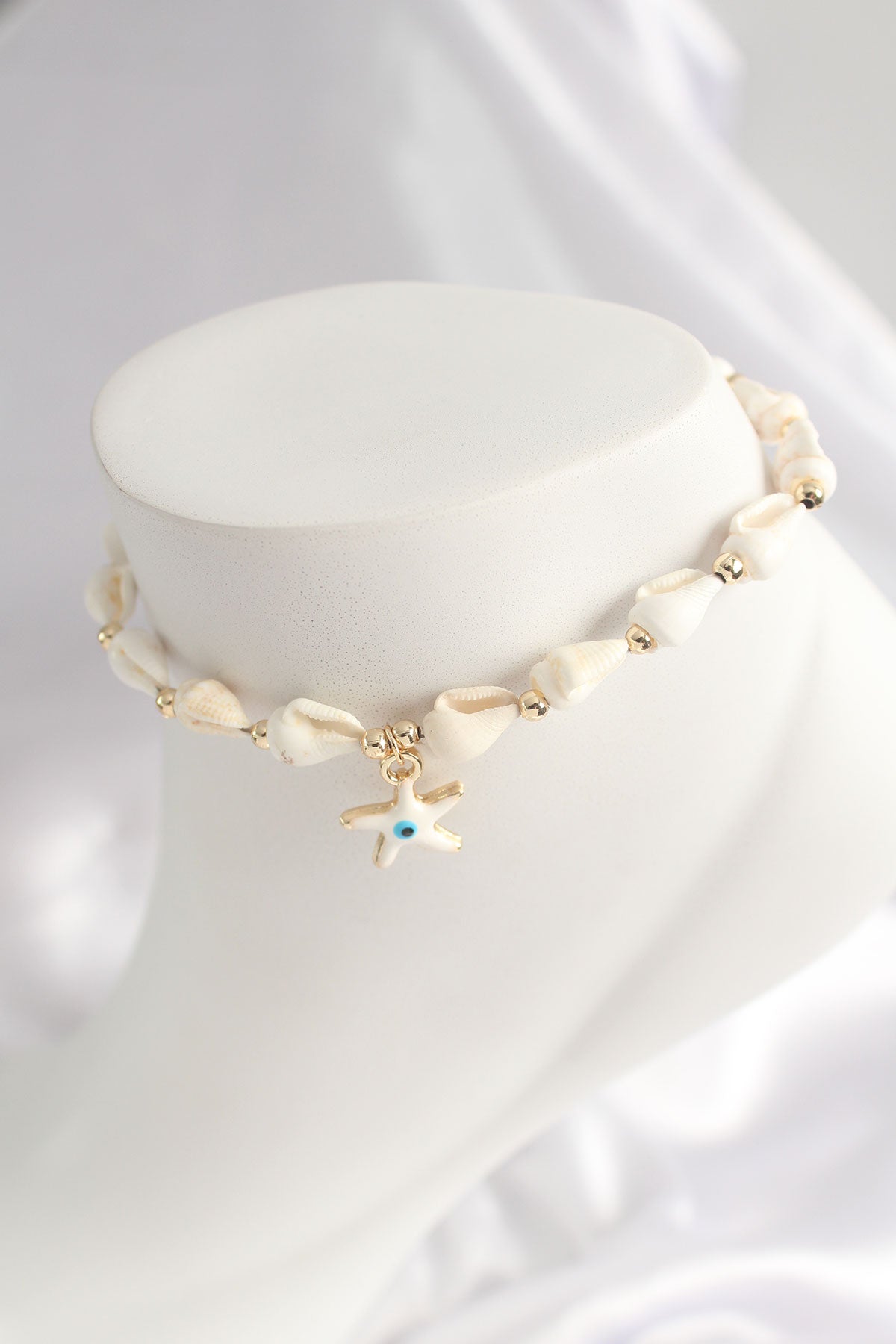 Seashell Anklet with Starfish Object