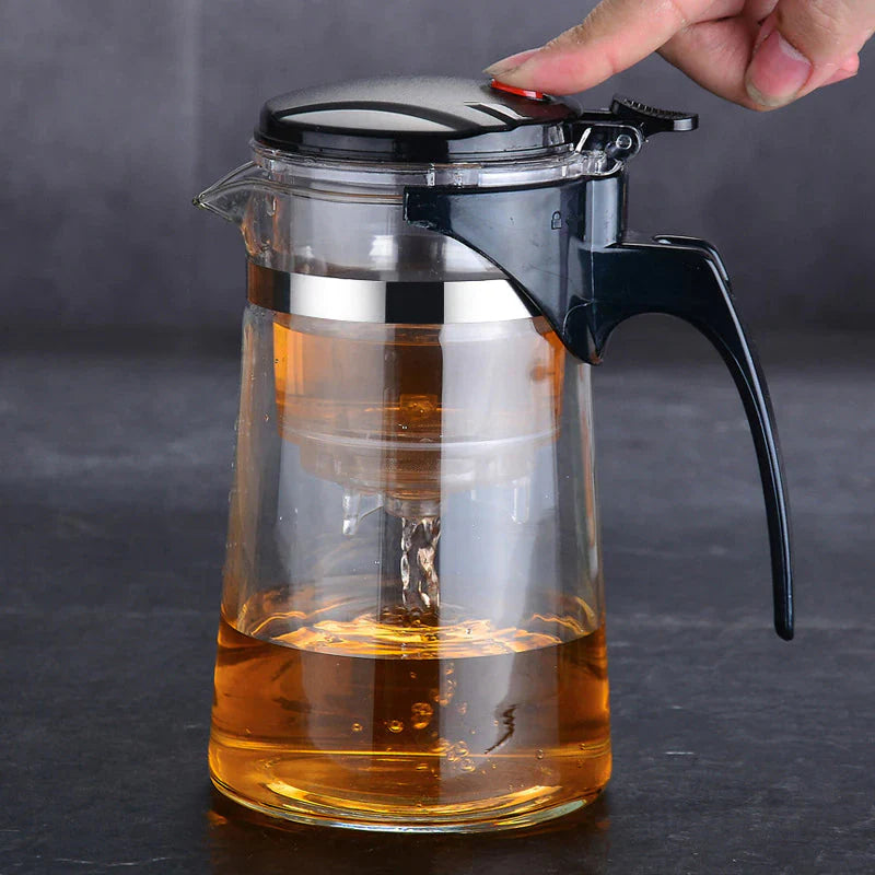 Çay Zamanı Isıya Dayanıklı Cam Çaydanlık
