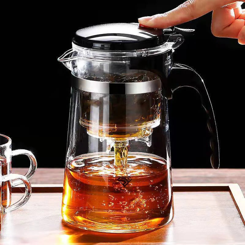 Çay Zamanı Isıya Dayanıklı Cam Çaydanlık