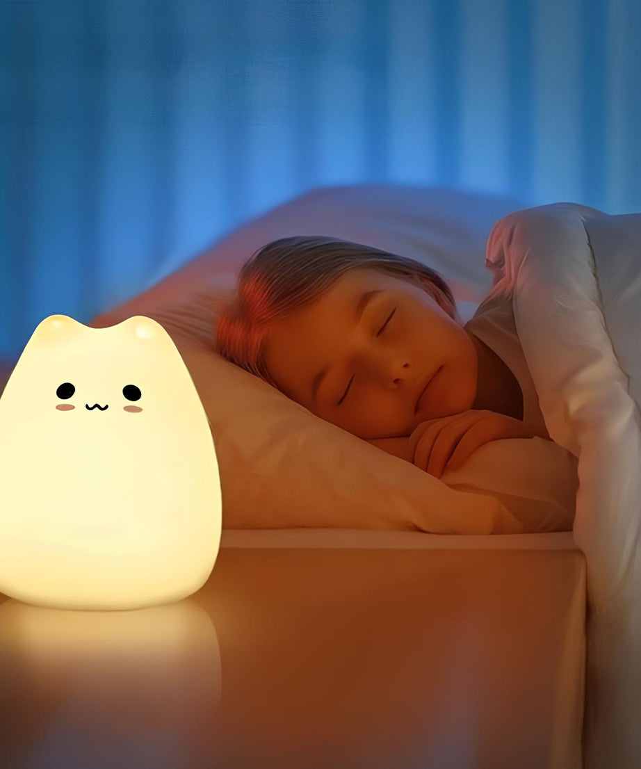Gucso - Renk Değiştiren Dokunmatik Kedi Gece Lambası, Çocuklar İçin Gece Lambası