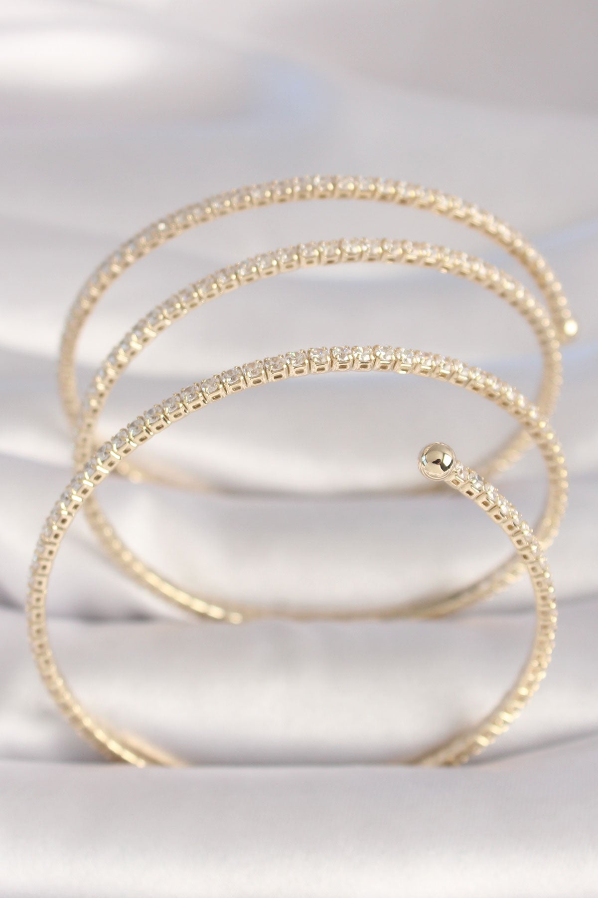 Brass Gold Color Zircon Stone VIP Series Women's Bracelet