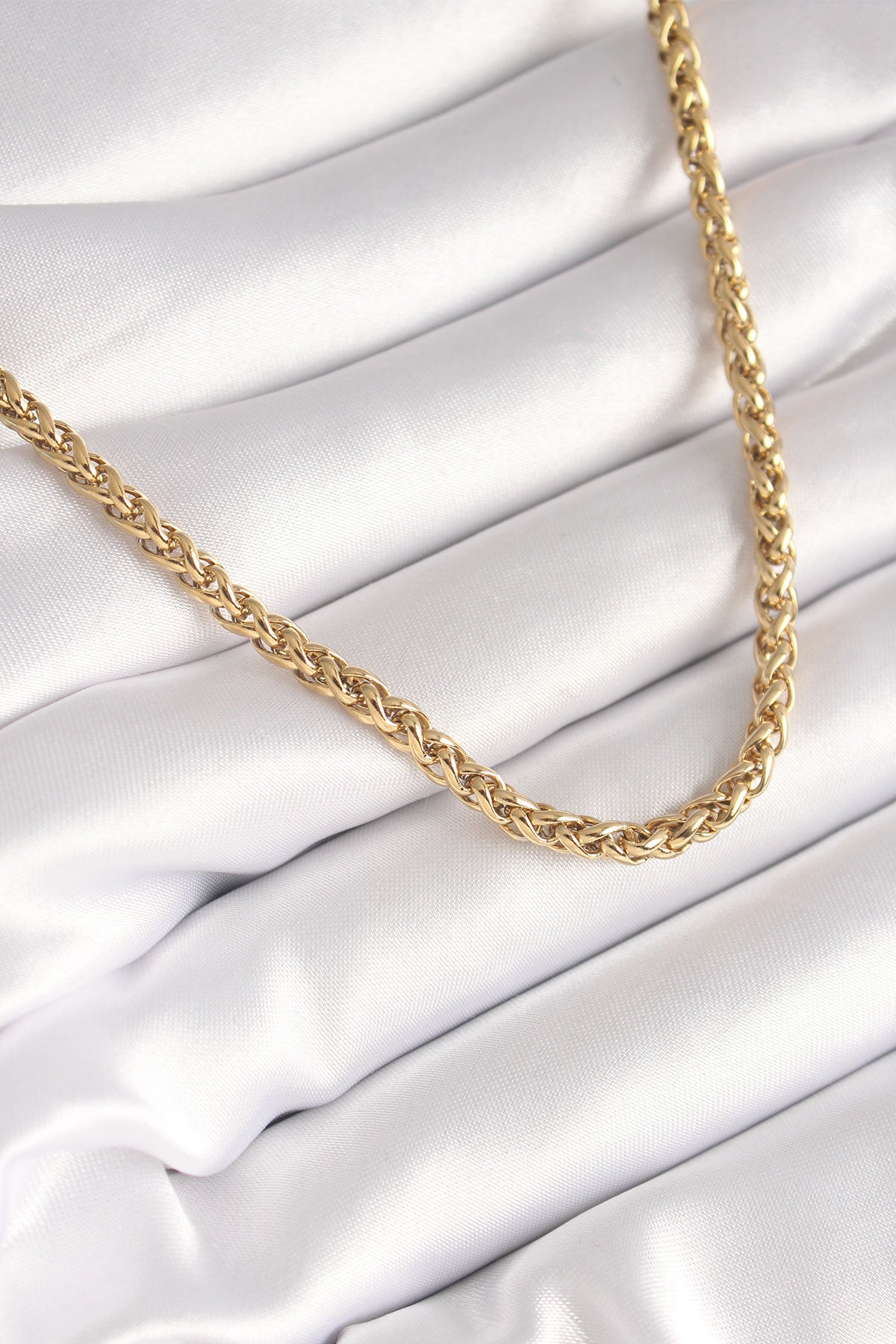 316L Steel Gold Color Twist Chain Model Women's Necklace