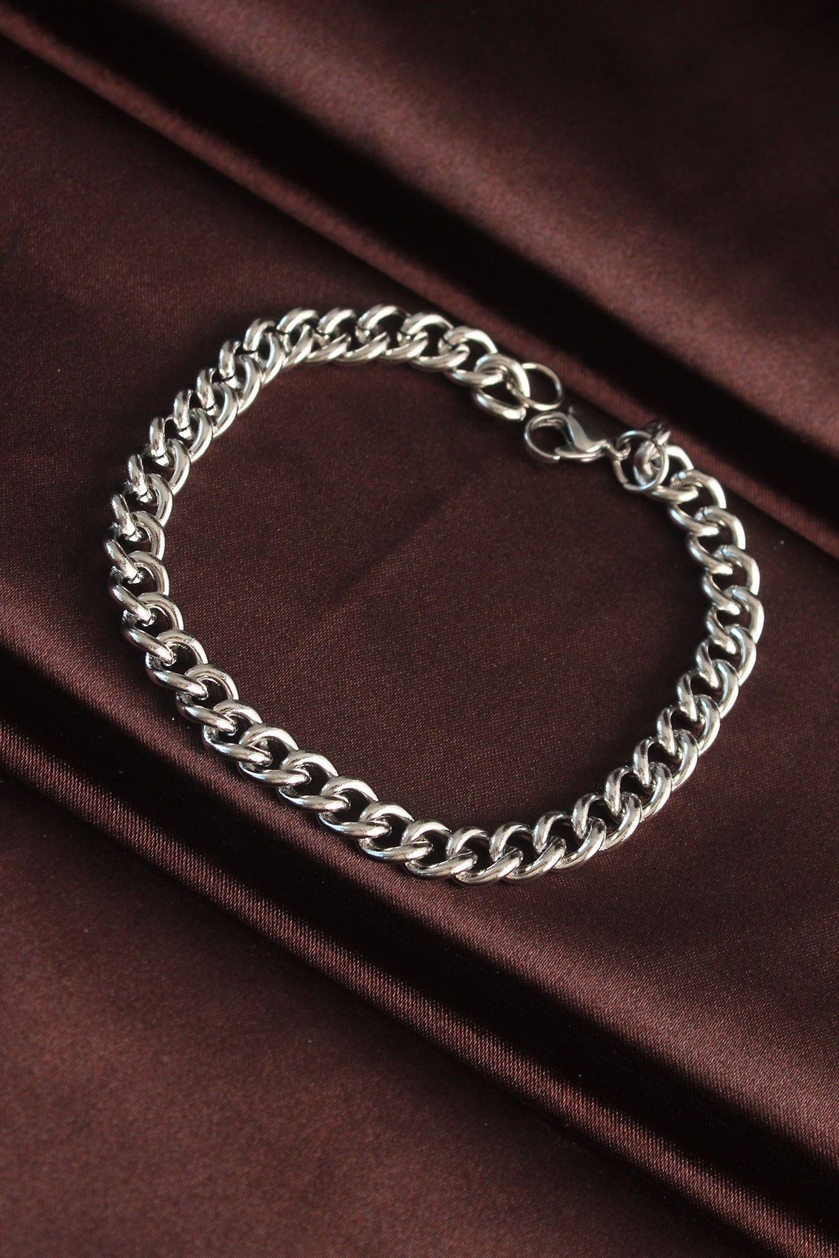 316L Steel Silver Color Knitted Chain Bracelet