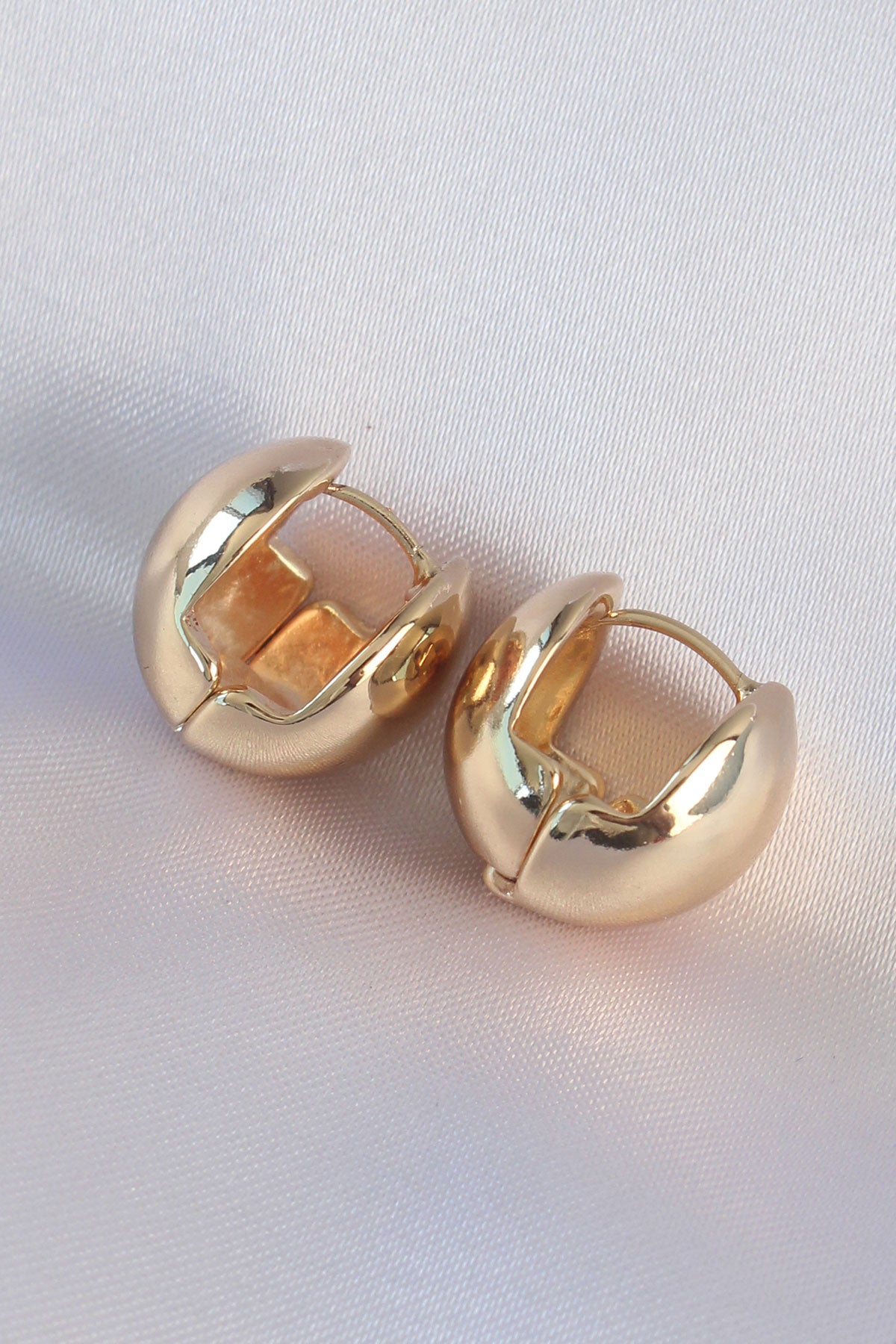 Brass Gold Color Hollow Minimal Ball Earring