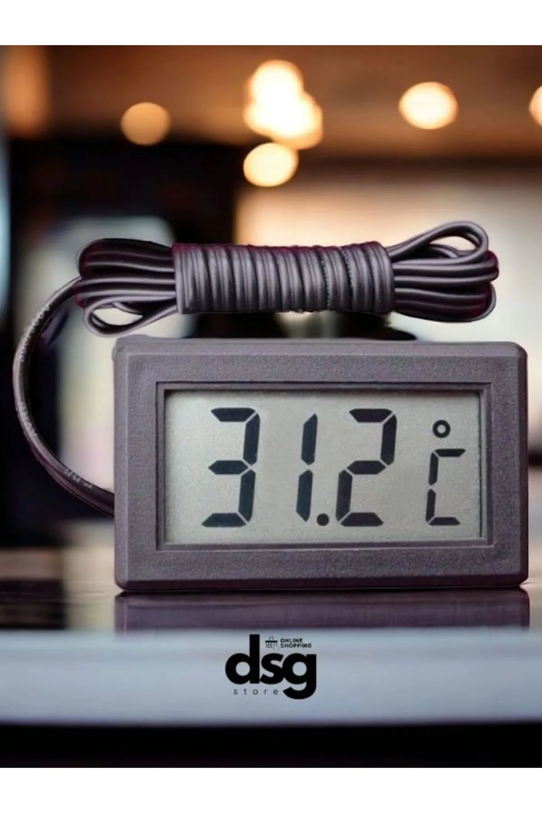 Mini LCD Dijital Termometre Akvaryum, Buzdolabı, Otomobil, Sera Problu Termometre