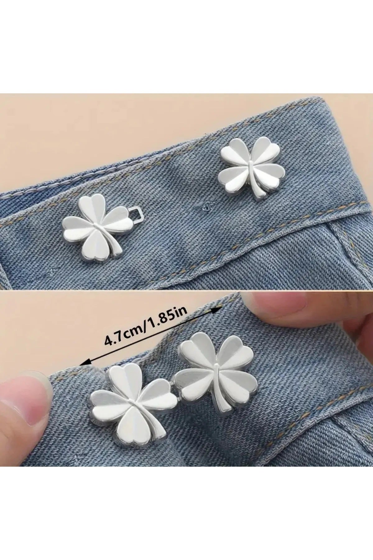 Trouser Waist Narrowing Device, Brooch, Teddy Bear Belt, Silver Color Teddy Bear Waist Narrowing Snap, Durable Iron Snap, Jeans Narrowing Device, Women