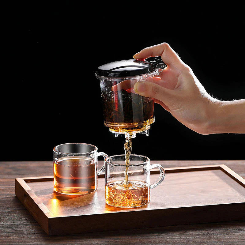 Çay Zamanı Isıya Dayanıklı Cam Çaydanlık