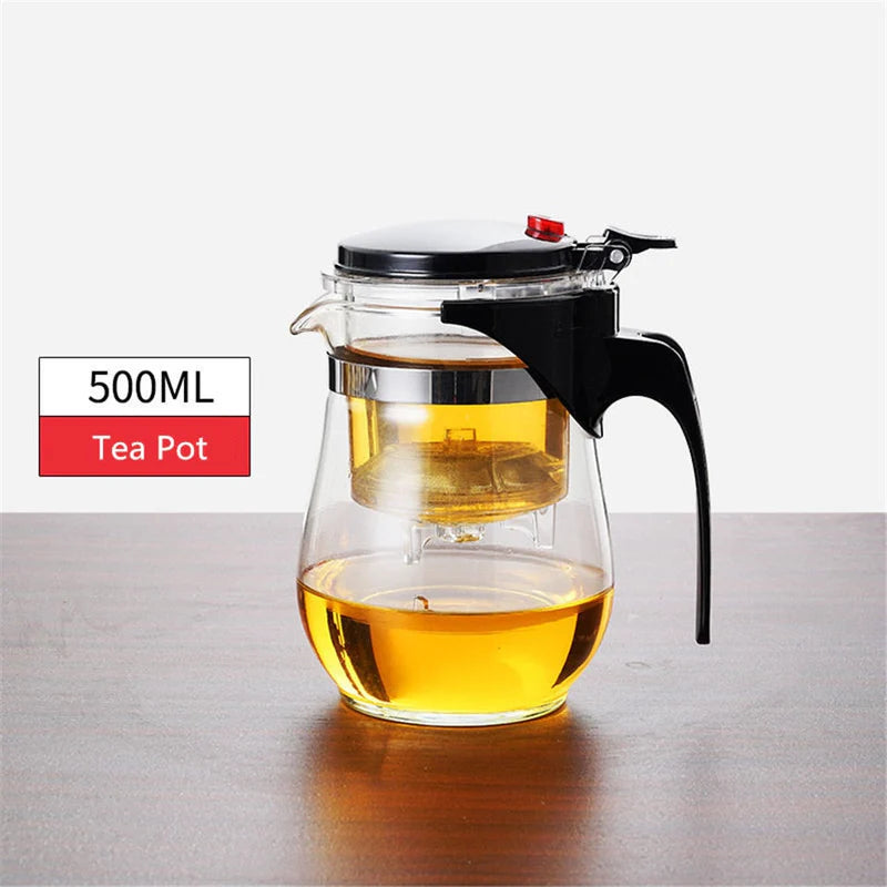 Çay Zamanı Isıya Dayanıklı Cam Çaydanlık