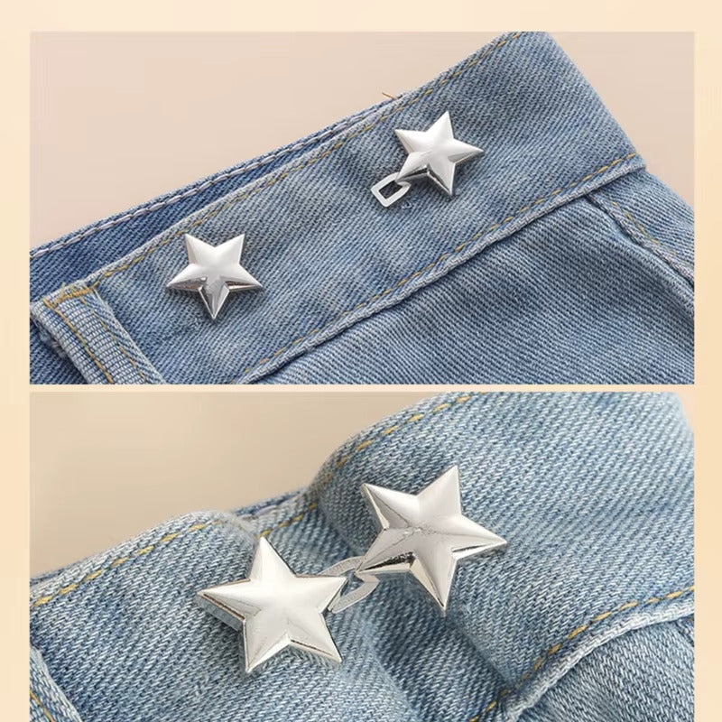 Trouser Waist Narrowing Device, Brooch, Teddy Bear Belt, Silver Color Teddy Bear Waist Narrowing Snap, Durable Iron Snap, Jeans Narrowing Device, Women