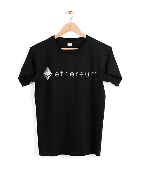 Ethereum Erkek T-shirt, Eth Erkek Tişört, Ön Arka Tasarım Erkek T-shirt