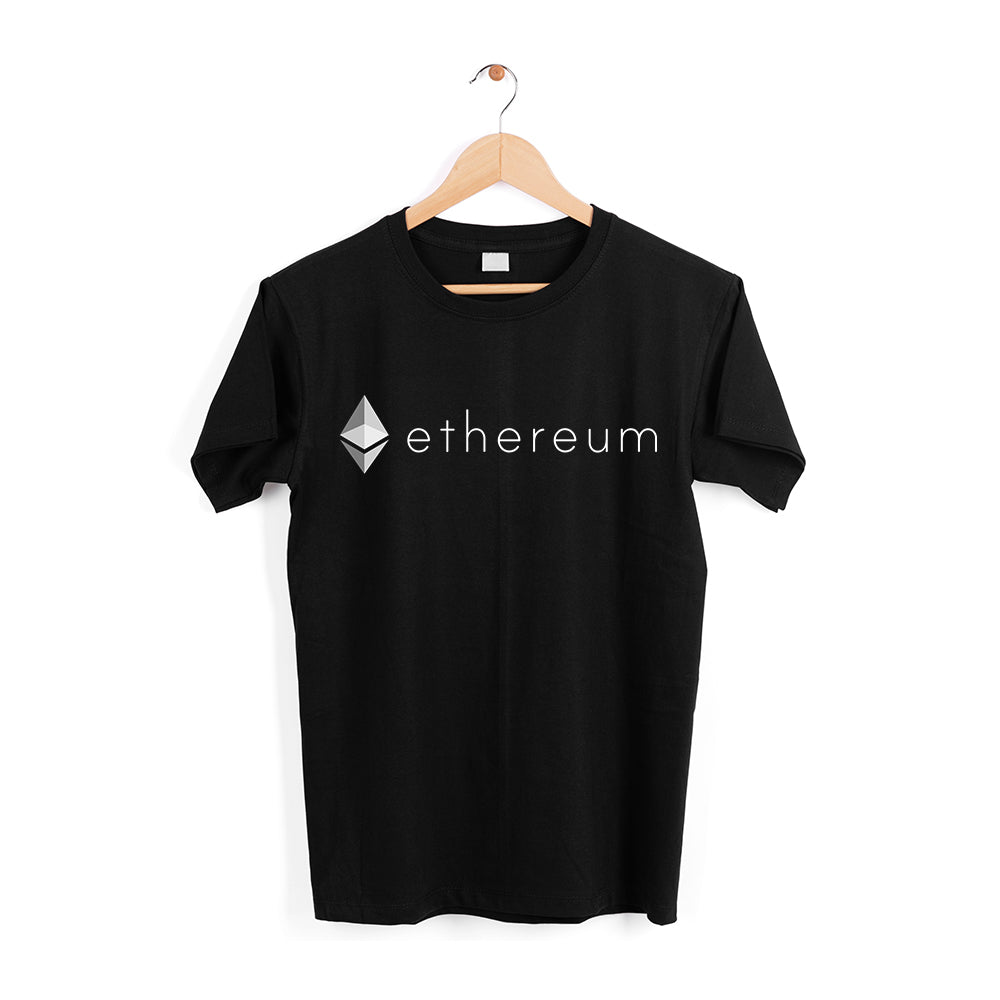 Ethereum Erkek T-shirt, Eth Erkek Tişört, Ön Arka Tasarım Erkek T-shirt
