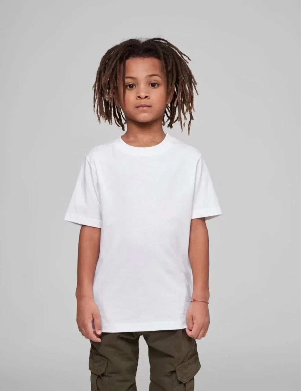 Gucso Kinder Unisex Basic T-Shirt – Weiß 