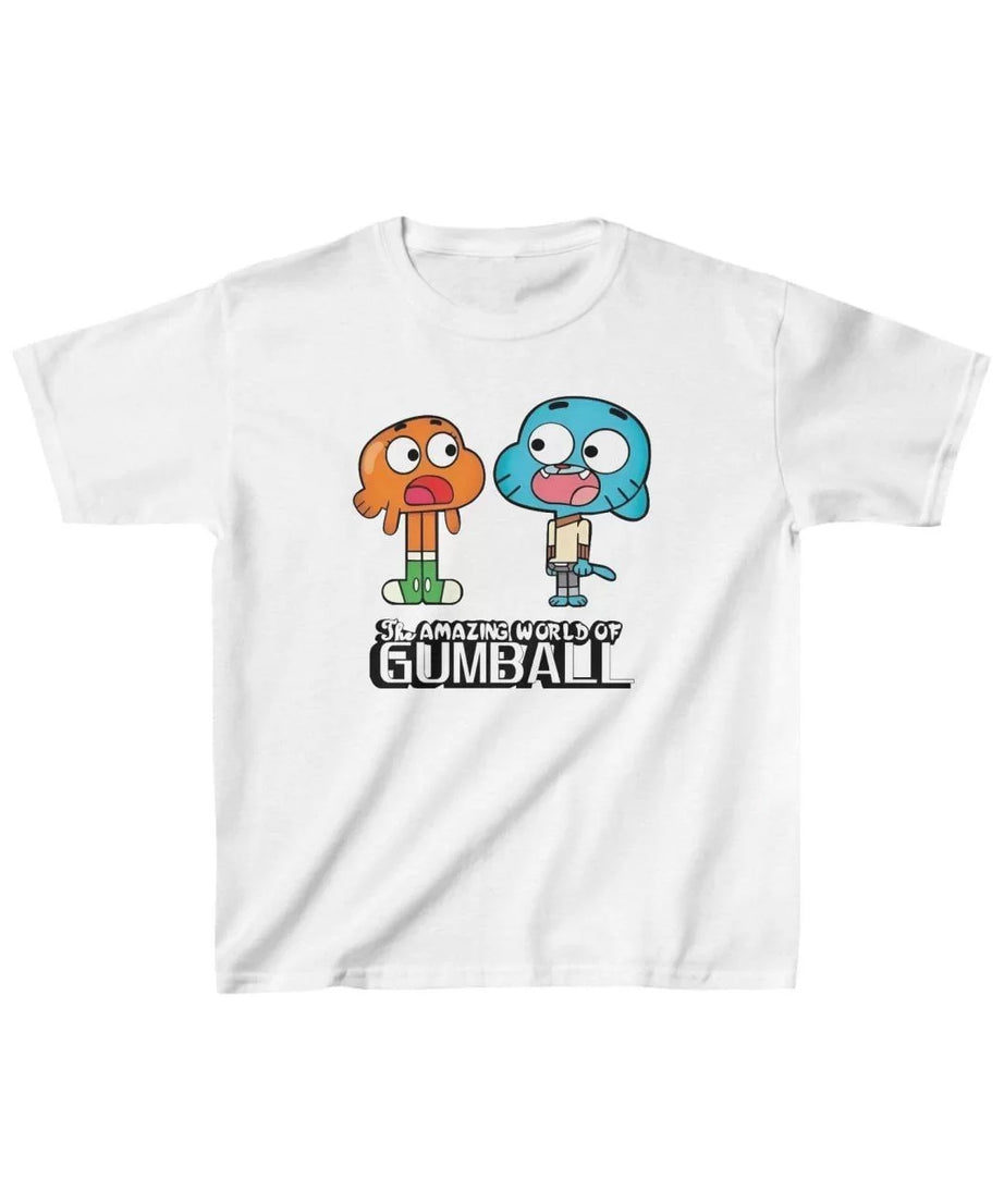 Gucso Çocuk Unisex Amazing Word Of Gumball Baskılı T-Shirt - Beyaz