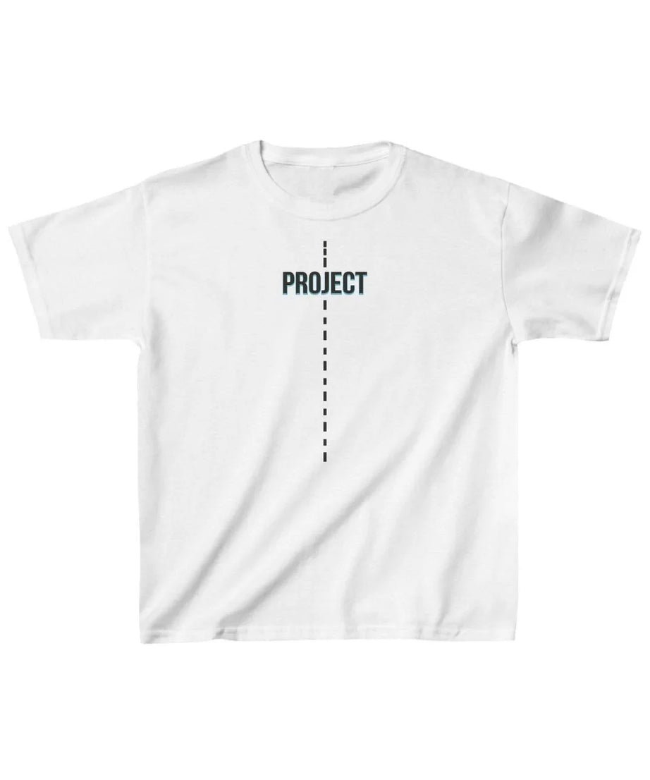 Gucso Çocuk Unisex Project Baskılı T-Shirt - Beyaz