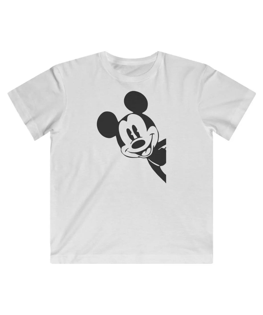 Gucso Çocuk Unisex Minnie Mouse Baskılı T-Shirt - Beyaz