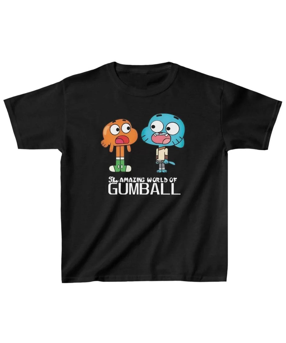 Gucso Çocuk Unisex Gumball Baskılı T-Shirt - Siyah