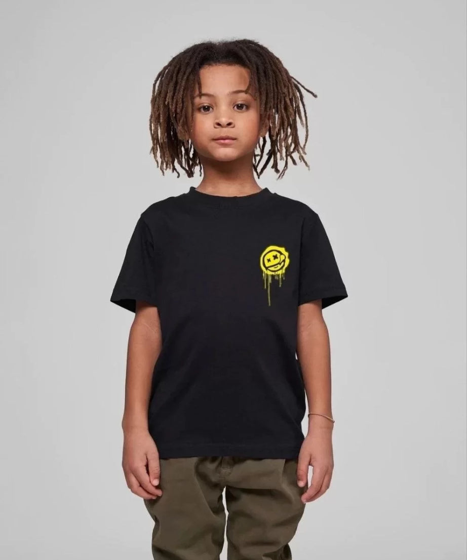 Gucso Çocuk Unisex Sarı Emoji Future Baskılı T-Shirt - Siyah