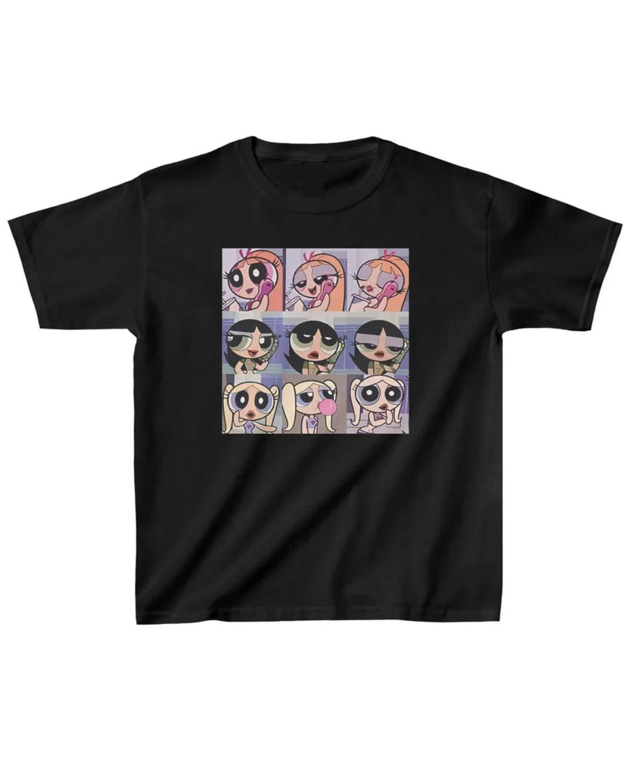 Gucso Çocuk Unisex Anime Baskılı T-Shirt - Siyah