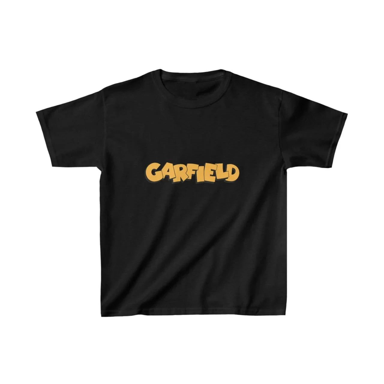 Gucso Çocuk Unisex Garfield Baskılı T-Shirt - Siyah