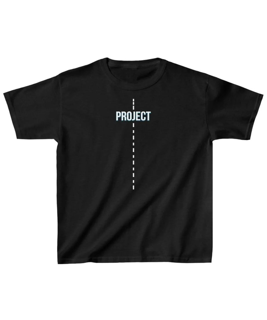 Gucso Çocuk Unisex Project Baskılı T-Shirt - Siyah