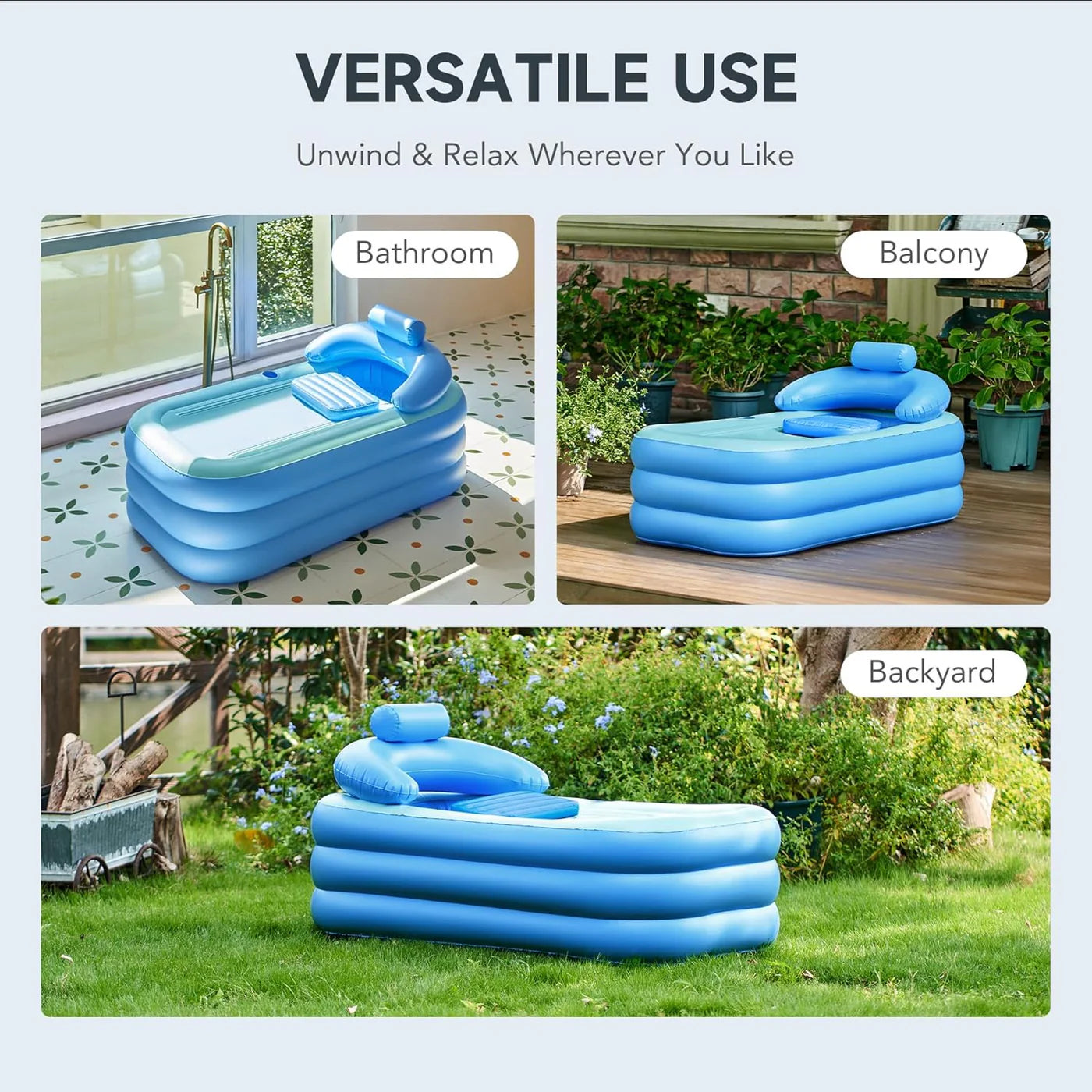 Taşınabilir Şişme Spa Rahatlatıcı Tam Küvet
