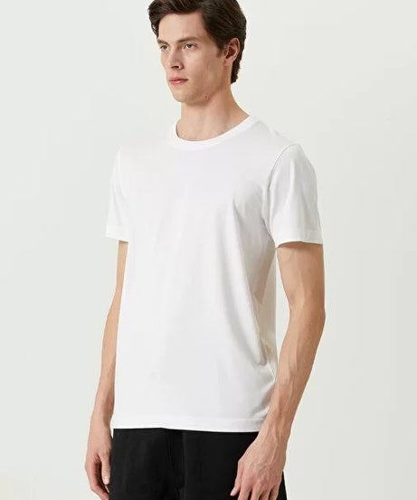 Gucso Erkek Basic Bisiklet Yaka Regular T-Shirt - Beyaz