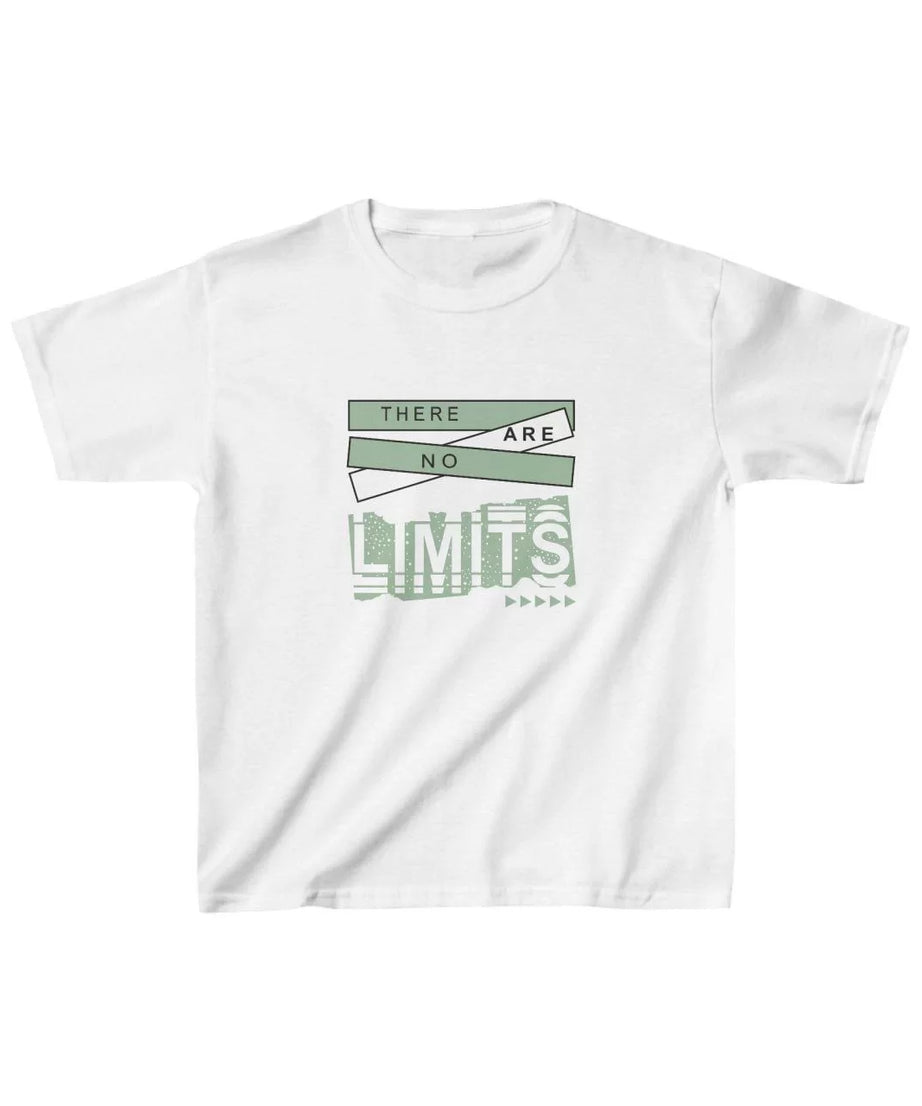 Gucso Unisex Çocuk There Are No Limits Baskılı T-Shirt - Beyaz