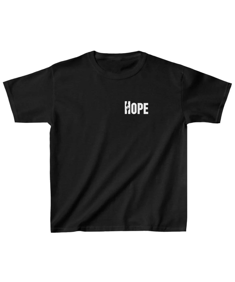 Gucso Unisex Çocuk Hope Baskılı T-Shirt - Siyah