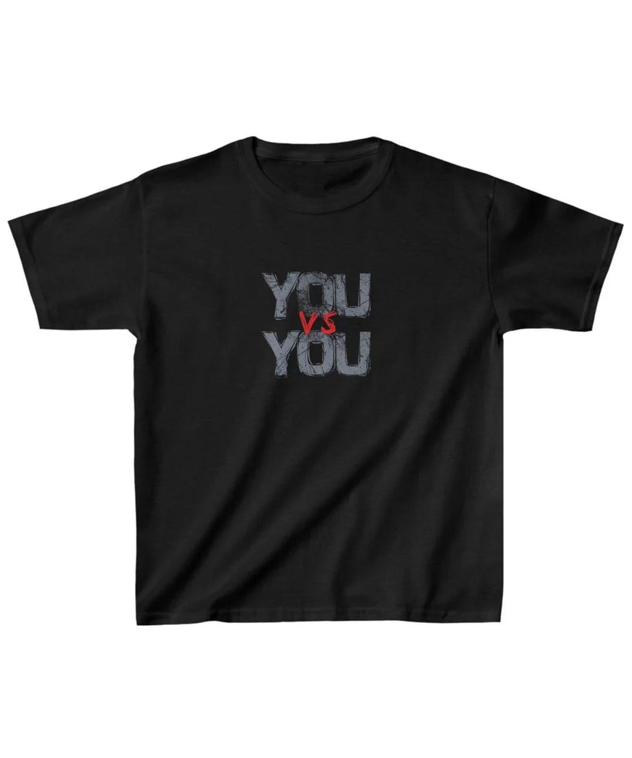 Gucso Unisex Çocuk You vs You Baskılı T-Shirt - Siyah