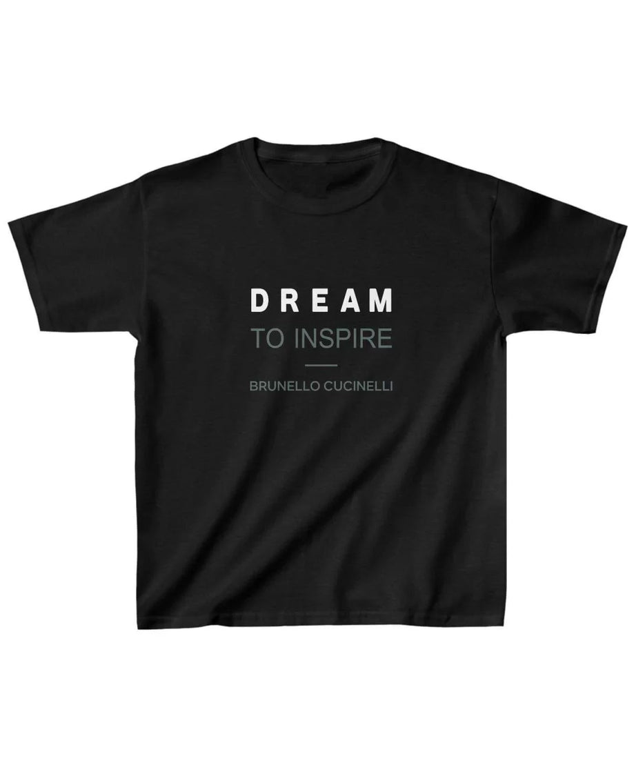 Gucso Unisex Çocuk Dream To İnspıre Baskılı T-Shirt - Siyah