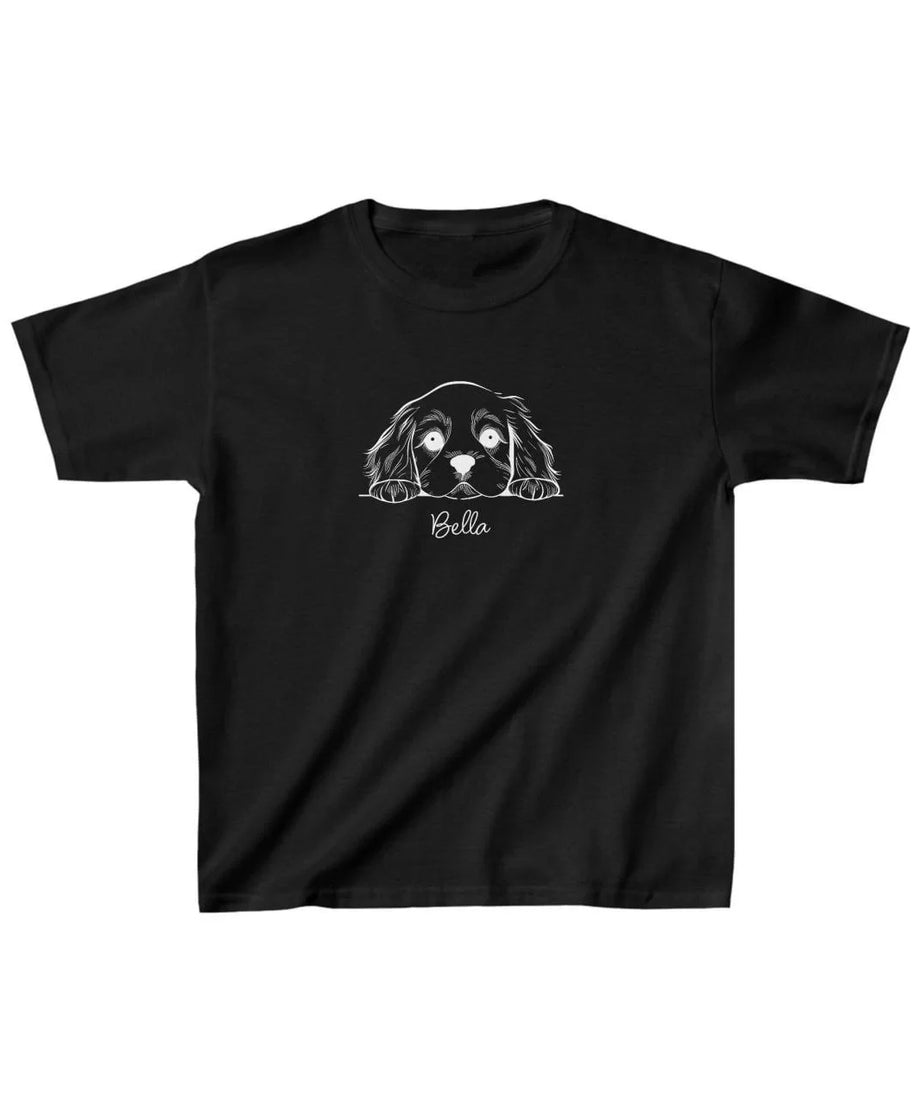 Gucso Unisex Çocuk Bella Köpek Baskılı T-Shirt - Siyah