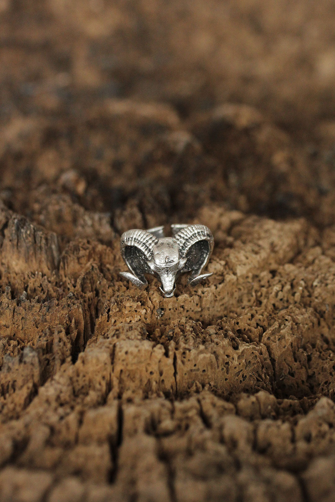 Adjustable Ram's Head Design Men's Ring