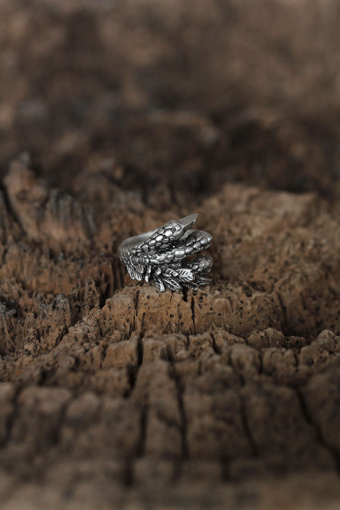 Adjustable Dragon Claw Design Men's Ring