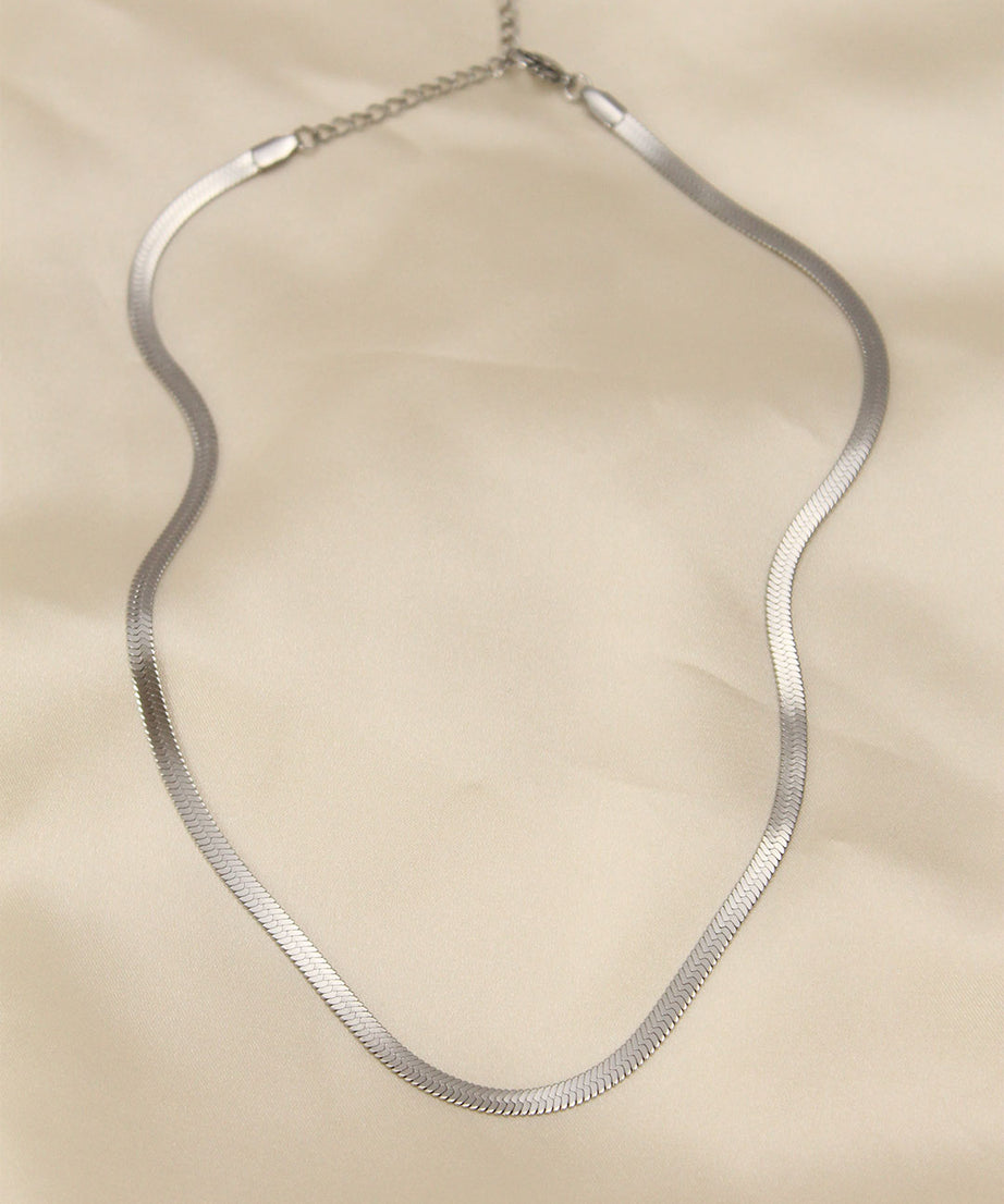 316L Steel Silver Color 45 cm Italian Chain Model Women's Necklace