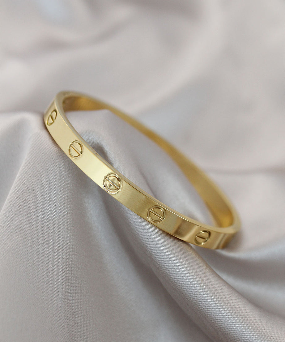 Çelik Gold Renk Cartier Bileklik