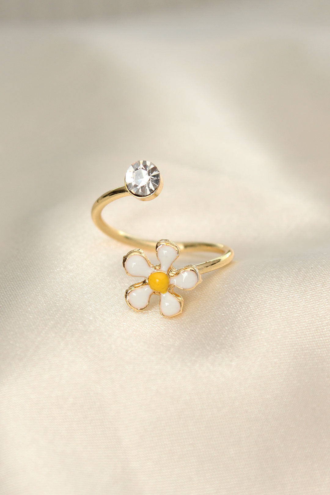 Daisy Design Zircon Stone Adjustable Ring