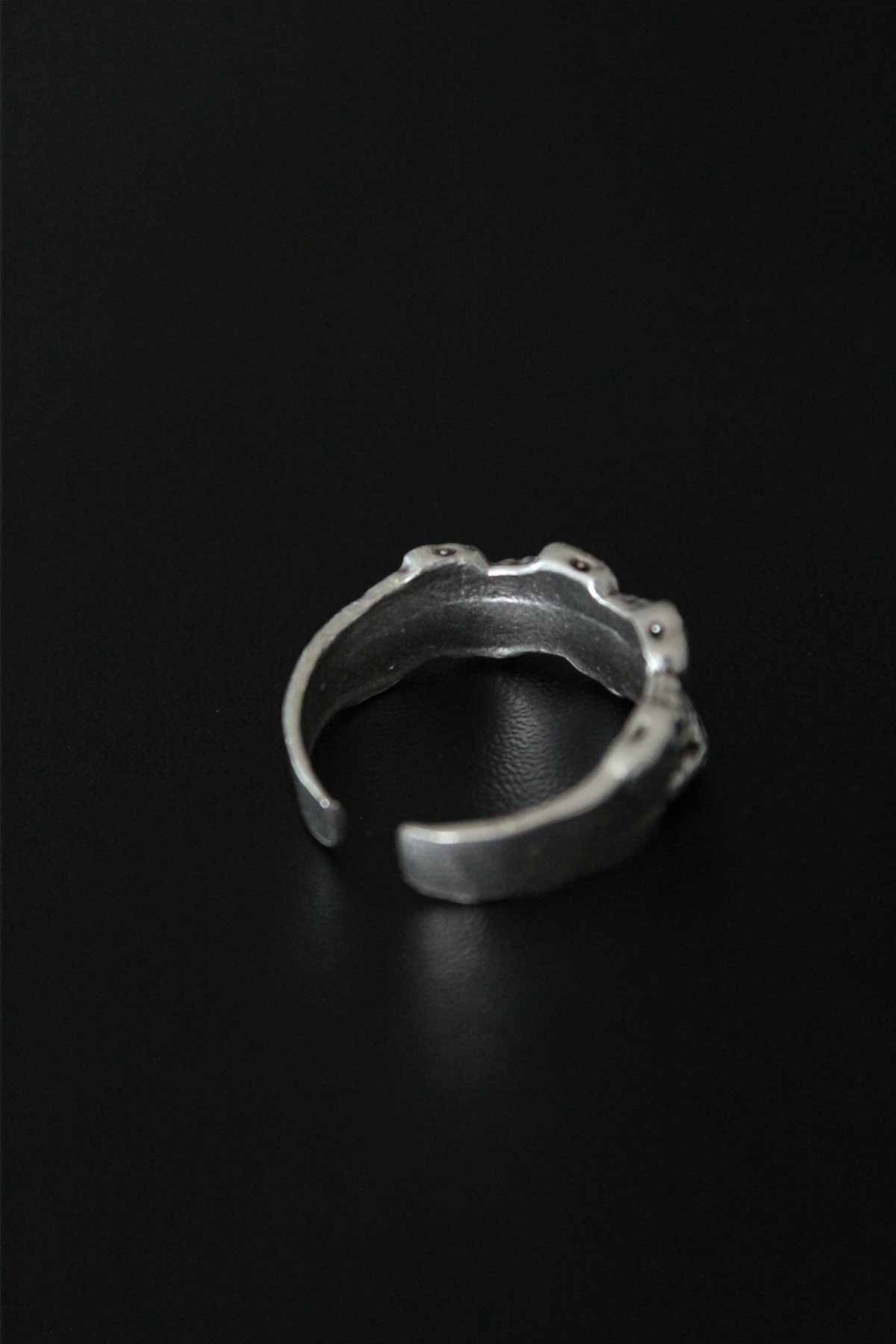 Skull Pattern Adjustable Antique Silver Color Men's Ring
