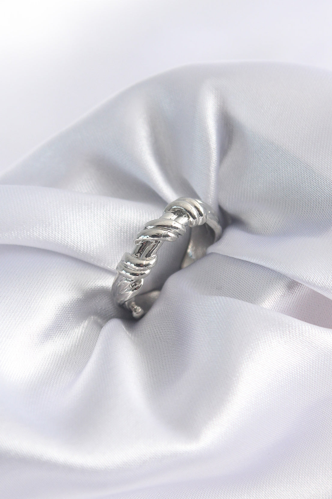 Silver Color Spiral Model Women's Ring