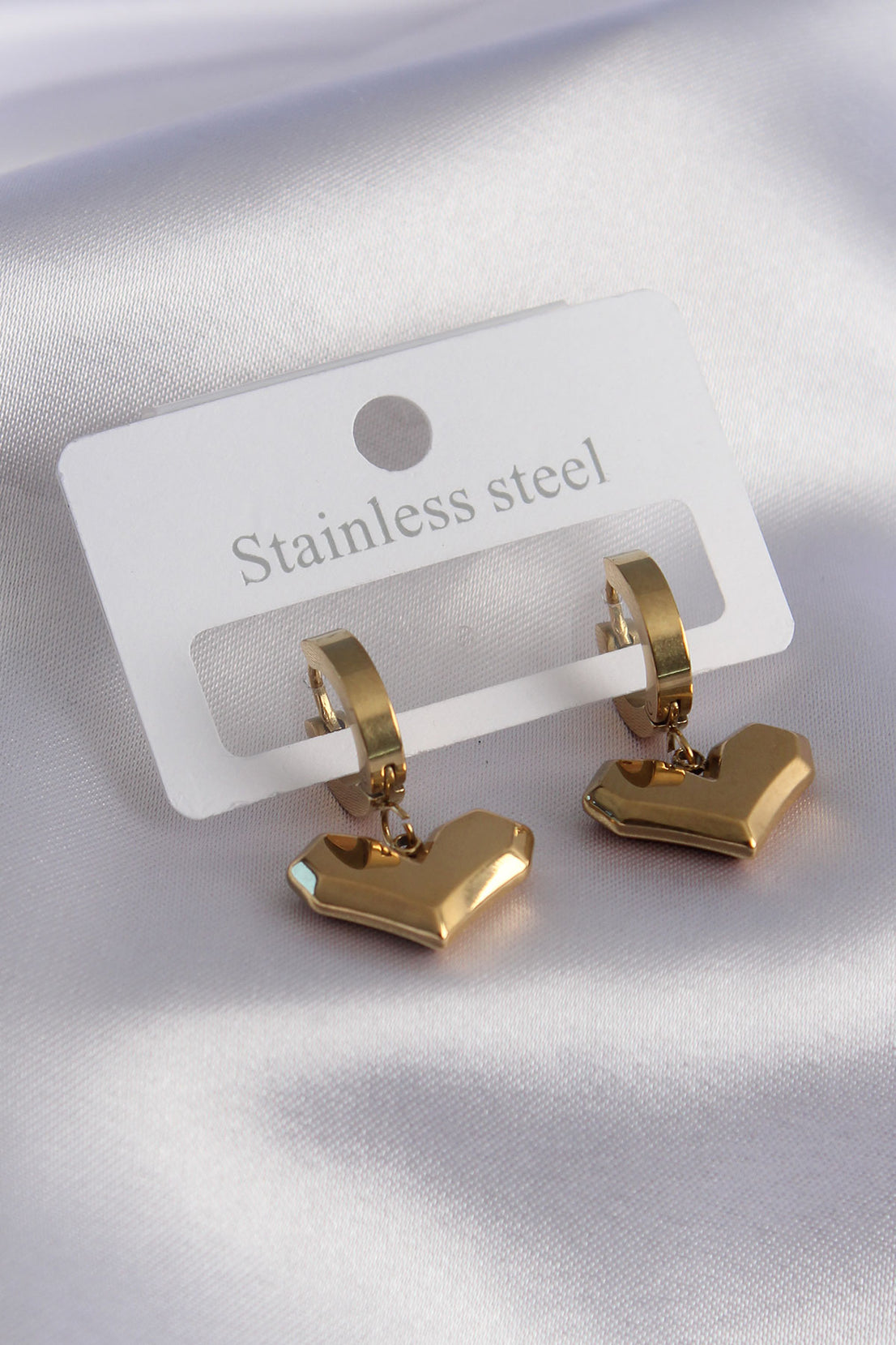 316L Steel Gold Color Heart Model Women's Earrings