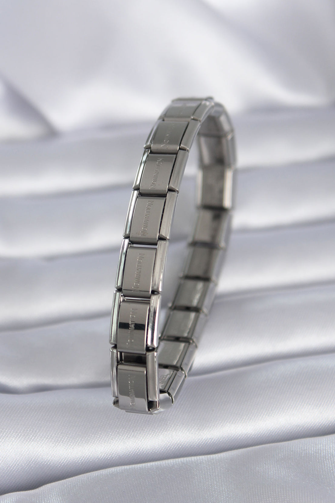 316L Steel Silver Color Nominaition Model Women's Bracelet