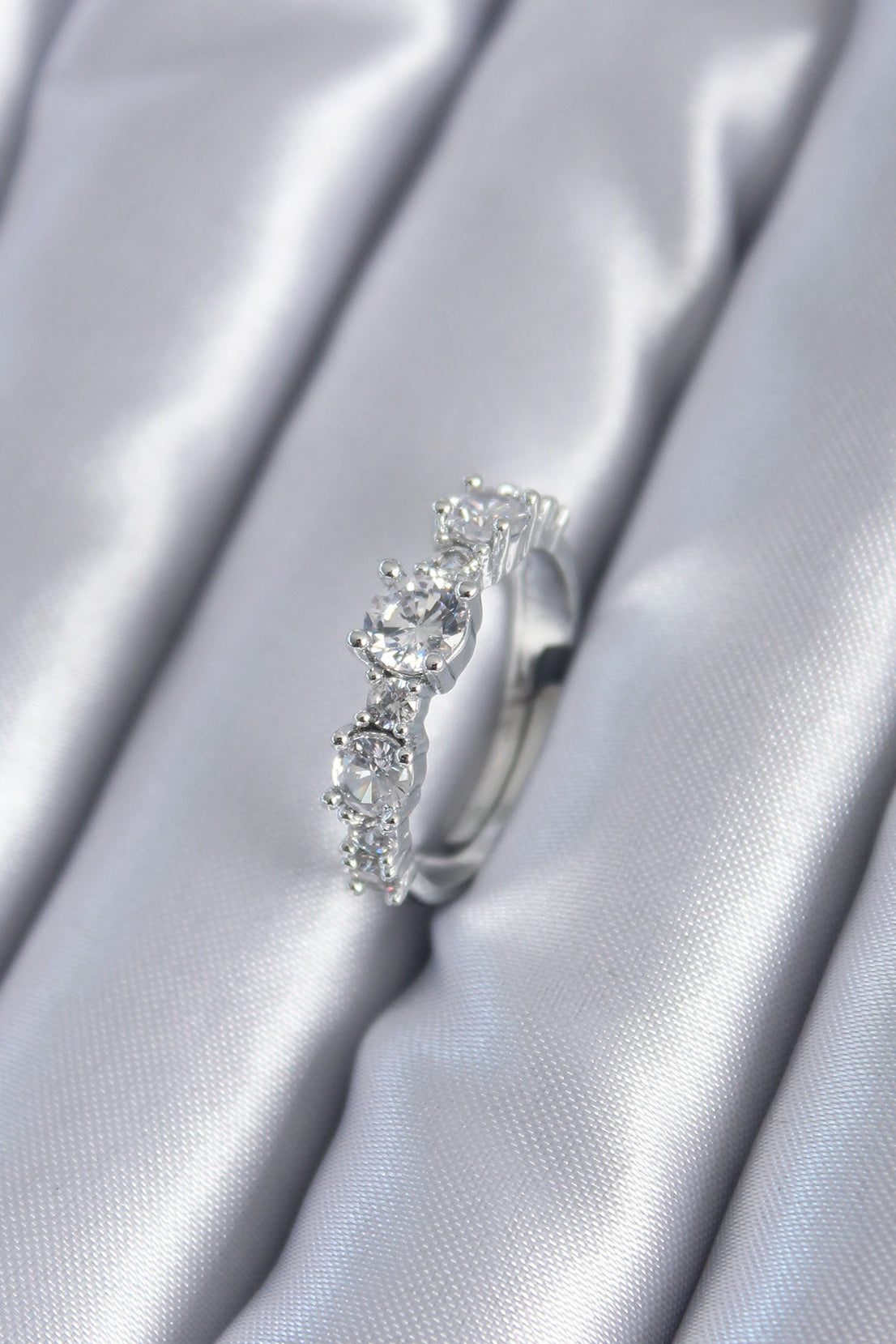 Silver Color Zircon Stone Women's Ring
