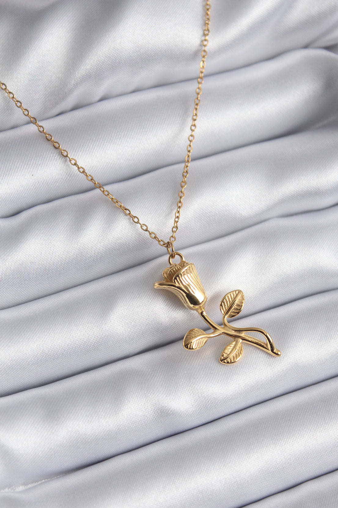 316L Steel Gold Color Rose Model Women's Necklace