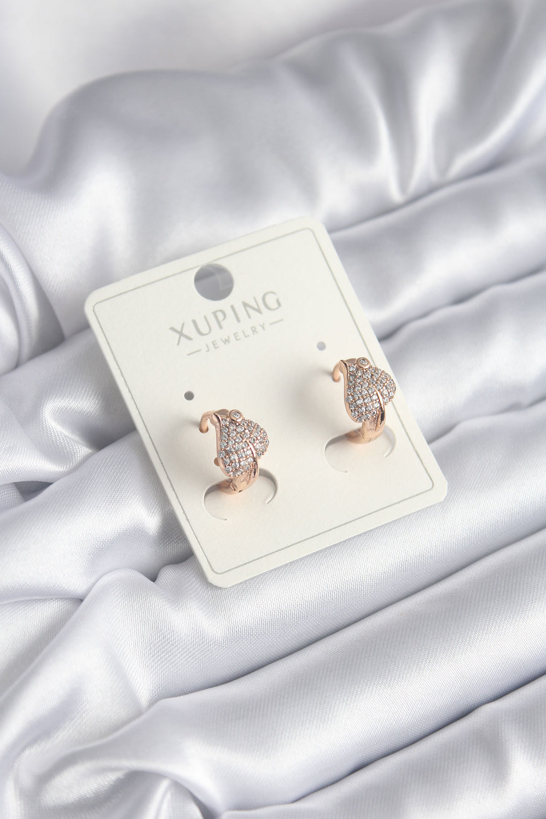 Xuping Model Zircon Stone Leaf Women's Earrings