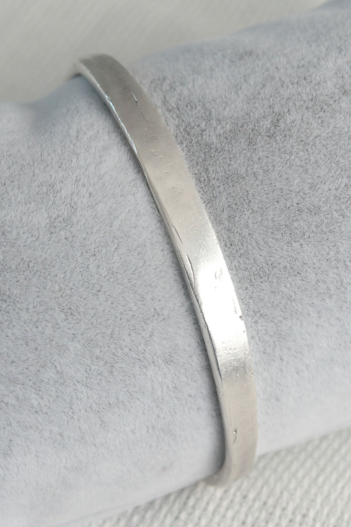 Authentic Silver Color Motif Plate Men's Bracelet
