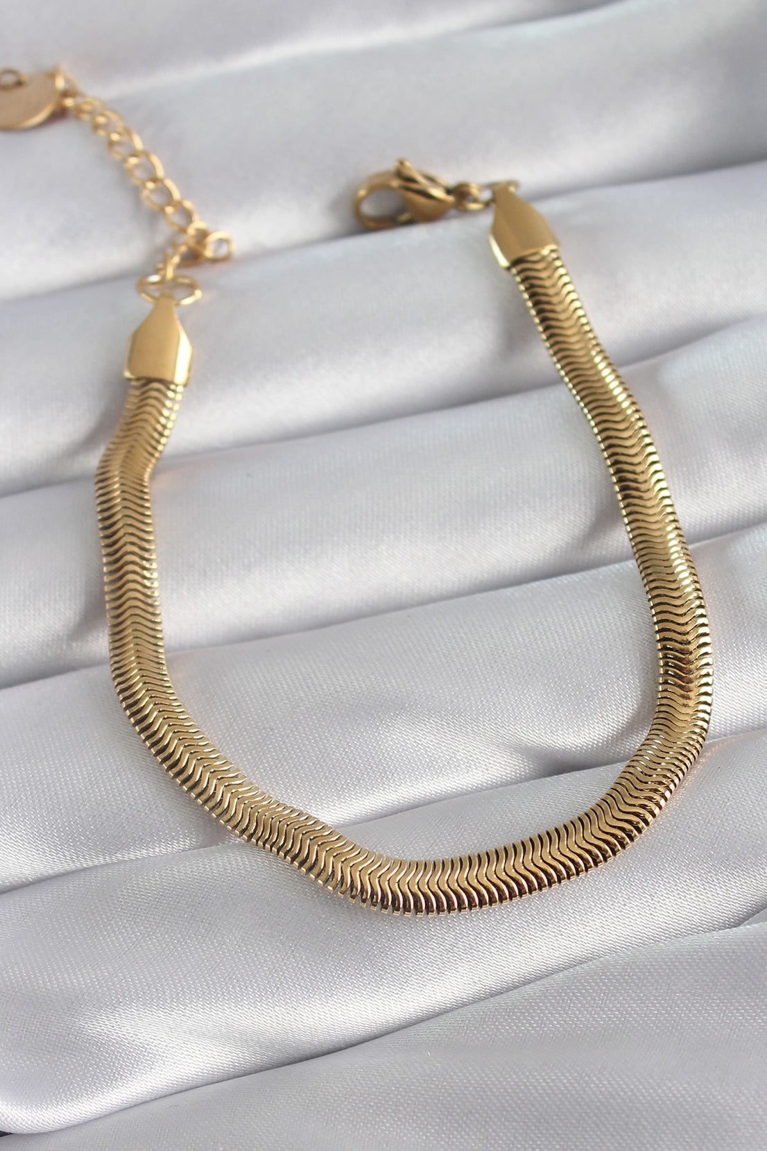 316L Steel Gold Color Thick Italian Chain Model Women's Bracelet