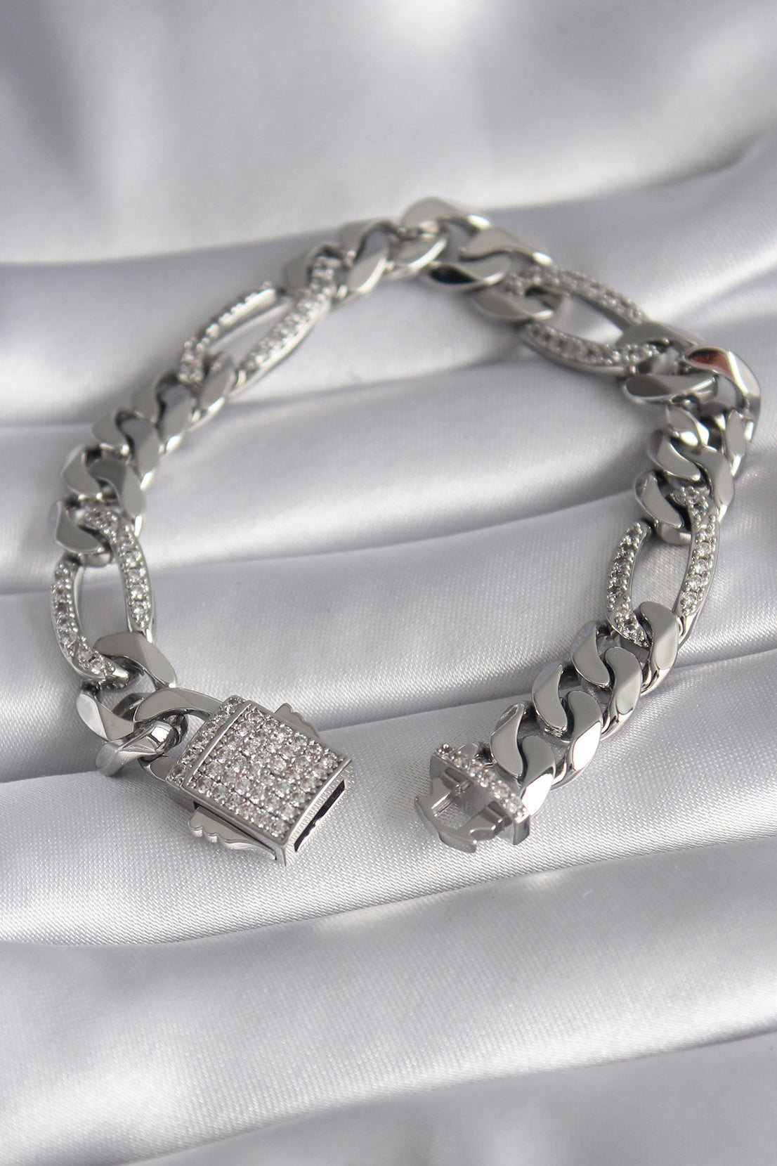 Silver Color Zircon Stone Chain VIP Exclusive Series Gurmet Model Women's Bracelet