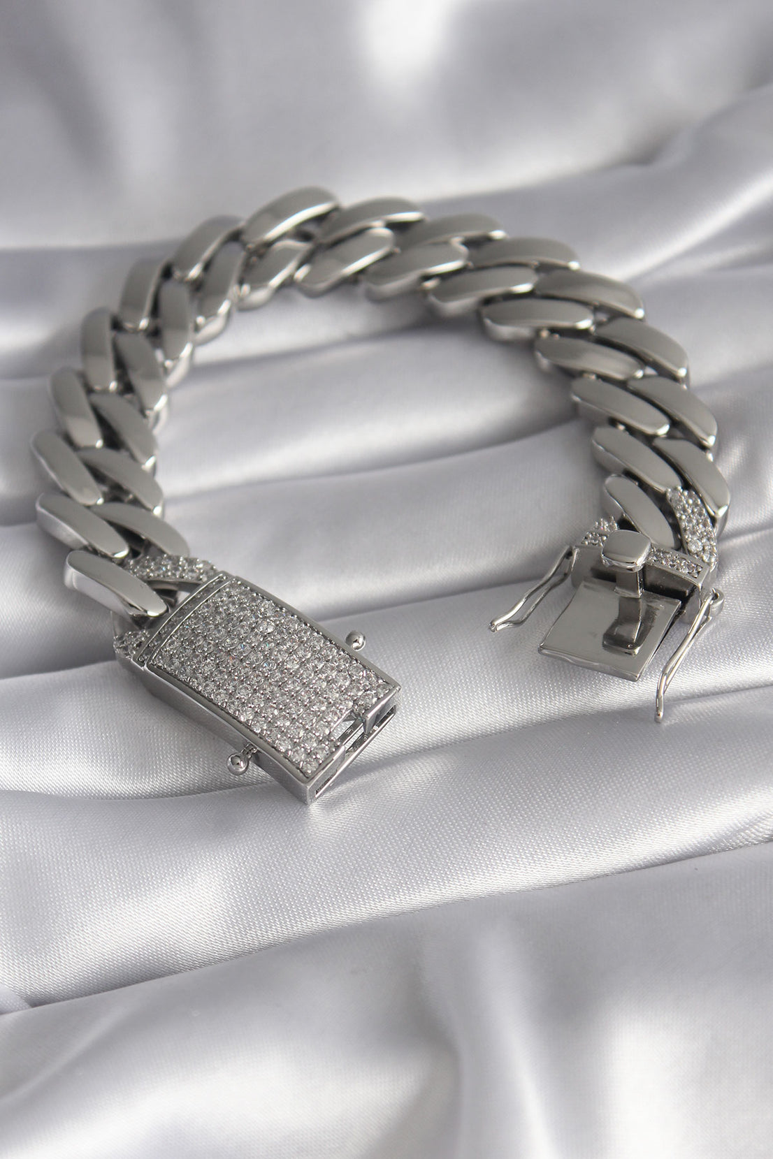 Brass Silver Color Zircon Stone Chain VIP Exclusive Series Gurmet Model Women's Bracelet
