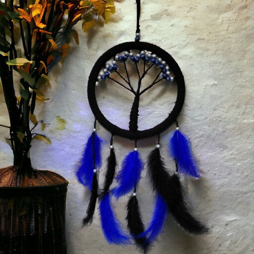 Blue Pearl Tree of Life Dream Catcher