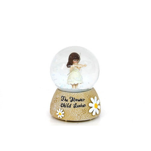 Girl Playing the Violin Musical Snow Globe