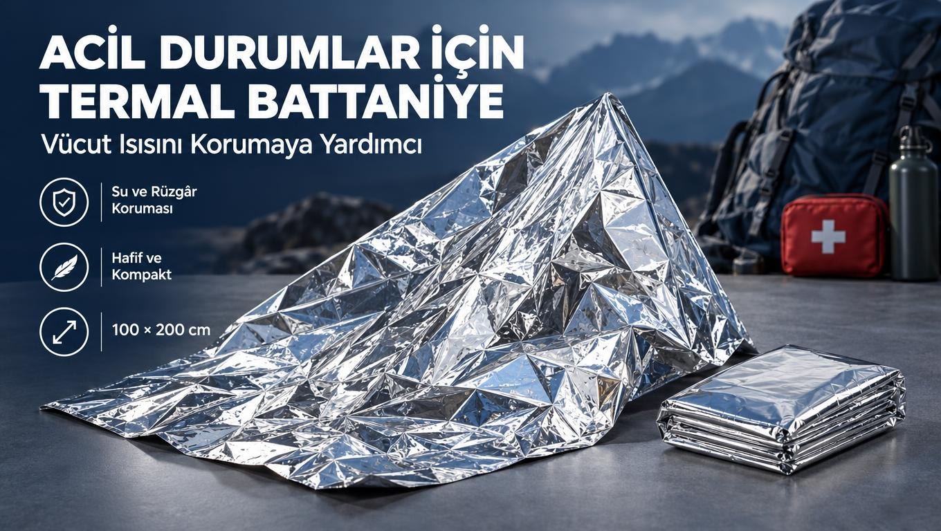 Termal Battaniye Nedir? Deprem Çantası, Kamp ve Acil Durumlar İçin Isı Koruyucu Battaniye
